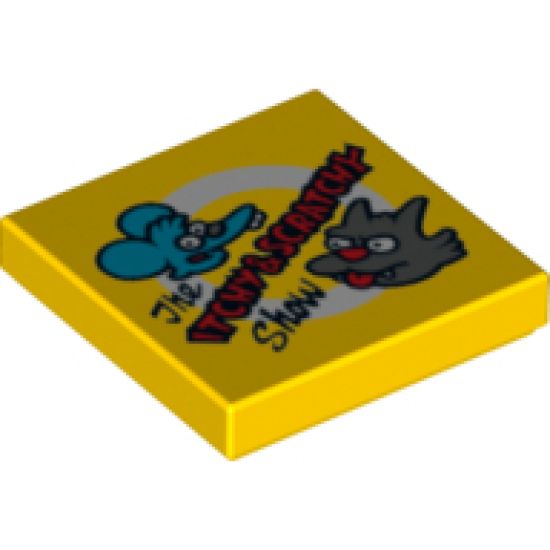 Tile 2 x 2 with 'The ITCHY & SCRATCHY Show' Pattern