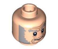 Minifigure, Head Dual Sided HP Ollivander Smile / Scared Pattern - Hollow Stud