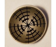 Road Sign 2 x 2 Round with Clip with Radar Dish Pattern