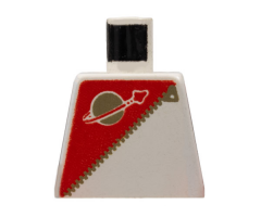 Torso Space Futuron Red Pattern, Gold Zipper and Classic Logo