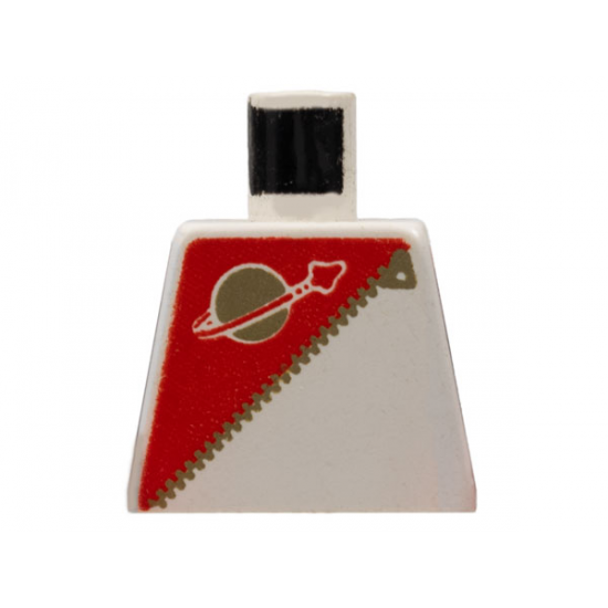 Torso Space Futuron Red Pattern, Gold Zipper and Classic Logo