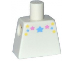 Torso with Bright Pink, Bright Light Yellow and Bright Light Blue Stars Pattern