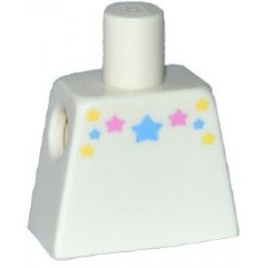 Torso with Bright Pink, Bright Light Yellow and Bright Light Blue Stars Pattern