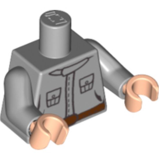 Torso SW Rebel Technician Pattern / Light Bluish Gray Arms / Light Nougat Hands