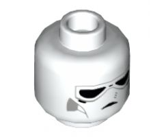 Minifigure, Head Alien with Face Mask with Black Goggles Pattern (SW V-wing Pilot) - Hollow Stud
