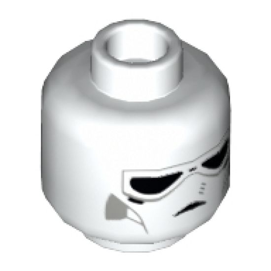 Minifigure, Head Alien with Face Mask with Black Goggles Pattern (SW V-wing Pilot) - Hollow Stud