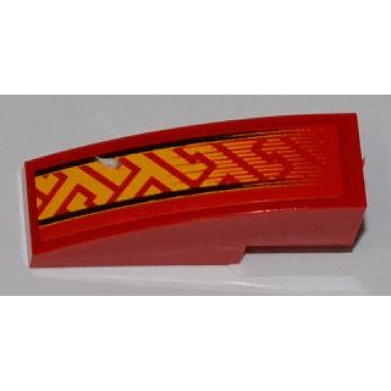 Slope, Curved 3 x 1 with Fade Geometric Pattern Model Left Side (Sticker) - Set 8227