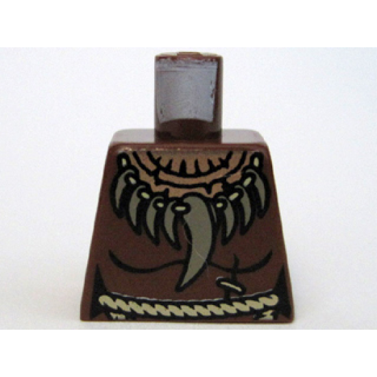 Torso Castle Fantasy Era with Tooth Necklace and Rope Belt Pattern