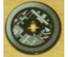 Technic, Disk 3 x 3 with Machinery Pattern 1 (Sticker) - Set 4504