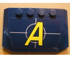 Wedge 4 x 6 x 2/3 Triple Curved with Agents Logo Pattern (Sticker) - Sets 8635 / 8969