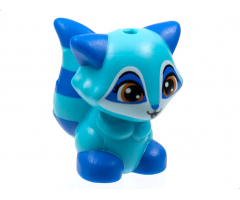 Raccoon, Whisker Haven Tales, Pocahontas' Raccoon with Medium Azure Body and Striped Tail and Dark Orange Eyes Pattern (Windflower)