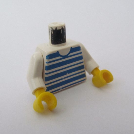Torso Horizontal Blue Stripes Pattern / White Arms / Yellow Hands