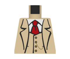 Torso Studios Suit Jacket with Vest and Red Tie Pattern (Gent)