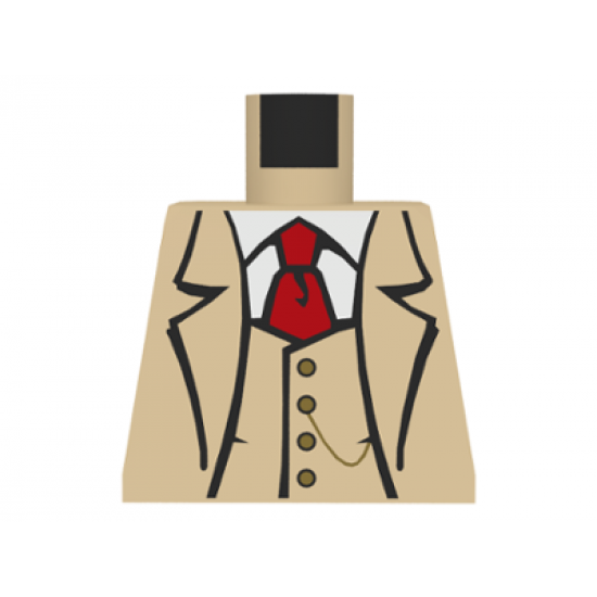 Torso Studios Suit Jacket with Vest and Red Tie Pattern (Gent)