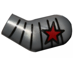 Arm, Left with Red Star and Black Stripes Pattern (Winter Soldier)