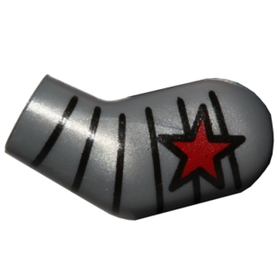 Arm, Left with Red Star and Black Stripes Pattern (Winter Soldier)