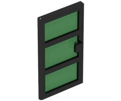 Door 1 x 4 x 6 with 3 Panes with Trans-Green Glass