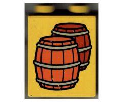 Duplo, Brick 1 x 2 x 2 with Two Barrels Pattern