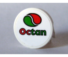 Tile, Round 2 x 2 with Octan Logo Pattern (Sticker) - Set 10184