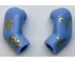Arm, (Matching Left and Right) Pair with Gold Zodiac Symbols Pattern