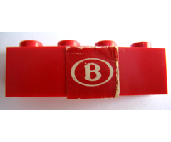 Brick 1 x 4 with 'B' Pattern (Sticker) - Set 164