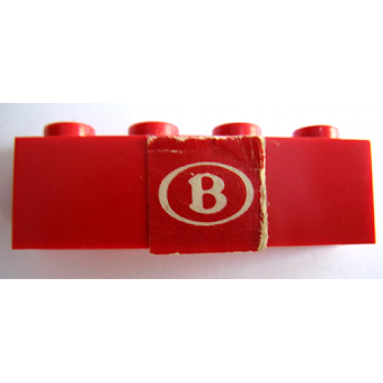 Brick 1 x 4 with 'B' Pattern (Sticker) - Set 164