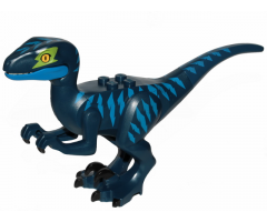 Animal, Dinosaur Raptor / Velociraptor with Blue Markings and Lime Eye Patch