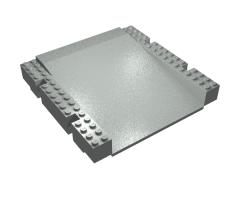Baseplate, Raised Platform 16 x 16 x 2 1/3 Ramp