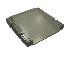Baseplate, Raised Platform 16 x 16 x 2 1/3 Ramp