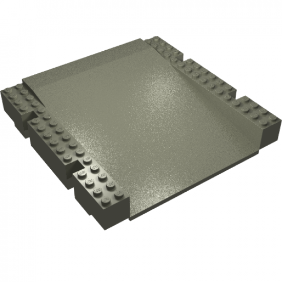 Baseplate, Raised Platform 16 x 16 x 2 1/3 Ramp