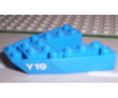 Boat Bow Brick 6 x 6 x 1 with 'Y19' Pattern on Both Sides (Stickers) - Set 6542