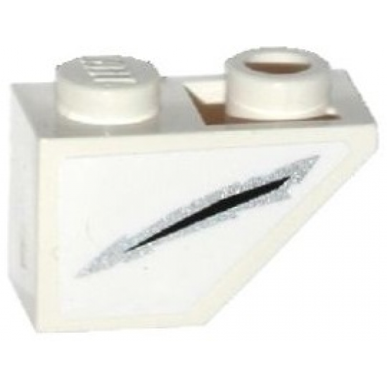 Slope, Inverted 45 2 x 1 with Claw Scratch Mark Pattern Model Right (Sticker) - Set 75916