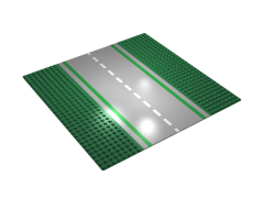 Baseplate, Road 32 x 32 8-Stud Straight with Road Pattern