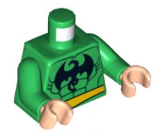 Torso Muscles Outline with Dragon Pattern (Iron Fist) / Green Arms / Light Nougat Hands