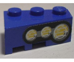 Wedge 3 x 2 Right with 3 Round Headlights Pattern Left Side (Sticker) - Set 8462