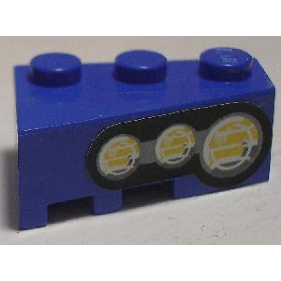 Wedge 3 x 2 Right with 3 Round Headlights Pattern Left Side (Sticker) - Set 8462