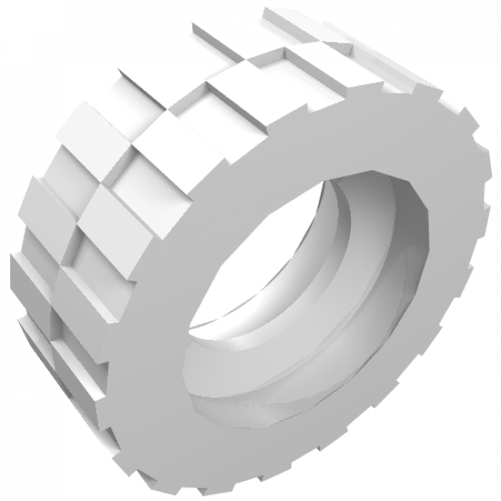 Tire & Tread 17.5mm D. x 6mm with Shallow Staggered Treads