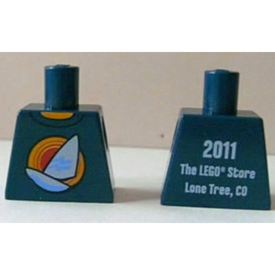 Torso Sailboat over Yellow Circles Front, 2011 The LEGO Store Lone Tree, CO Back Pattern