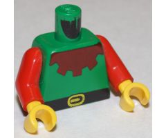 Torso Castle Forestman Red Collar Pattern / Red Arms / Yellow Hands