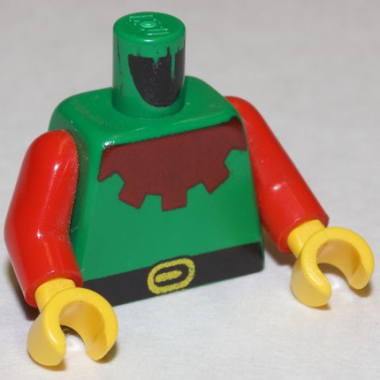 Torso Castle Forestman Red Collar Pattern / Red Arms / Yellow Hands