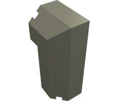 Brick, Modified Octagonal 2 x 2 x 3 1/3 Corner