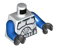 Torso SW Armor Clone Trooper Pattern (Clone Wars) / Blue Arms / Black Hands