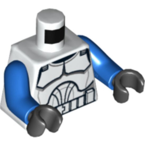 Torso SW Armor Clone Trooper Pattern (Clone Wars) / Blue Arms / Black Hands