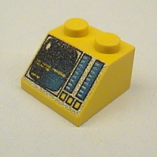 Slope 45 2 x 2 with Aquazone Hydronauts Pattern