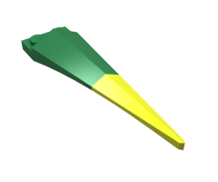 Plate, Modified 1 x 2 with Angular Extension and Flexible Lime Tip