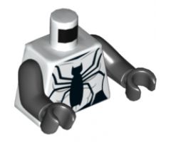 Torso Spider-Girl Black Spider Wraparound Pattern / Black Arms / Black Hands
