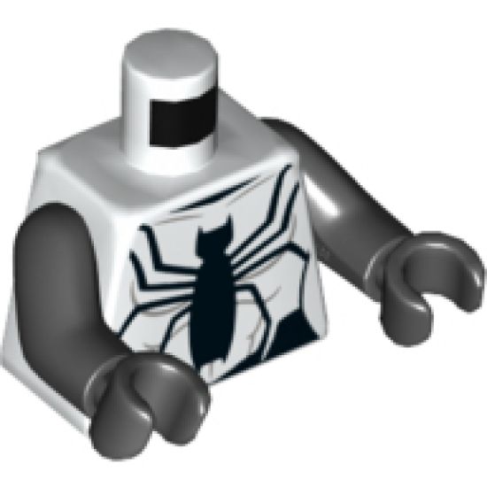 Torso Spider-Girl Black Spider Wraparound Pattern / Black Arms / Black Hands