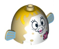 Body Pufferfish with Mrs. Puff with Pink Flower Pattern (SpongeBob)