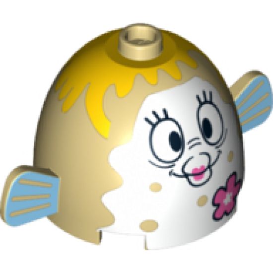 Body Pufferfish with Mrs. Puff with Pink Flower Pattern (SpongeBob)