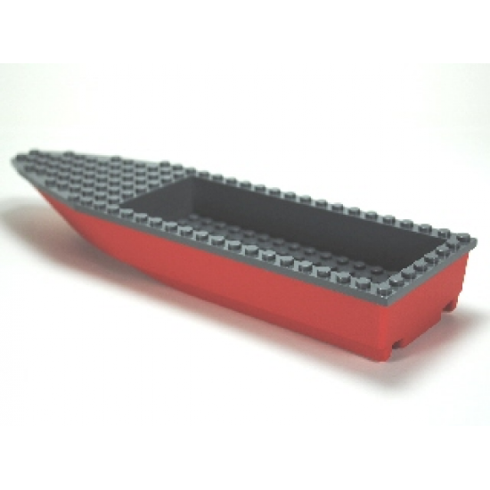 Boat Hull Unitary 28 x 8 Base with Dark Bluish Gray Boat Hull Unitary 28 x 8 Top (92710 / 92711)